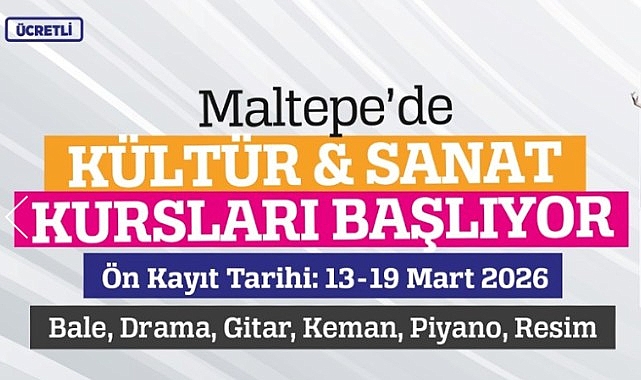 Maltepe Belediyesi kültür sanat kursları başlıyor